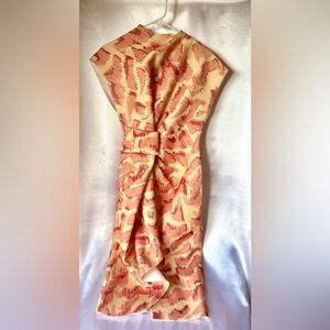 Stylish Peach and Cream Patterned Dress by ASOS NWOT Size 6